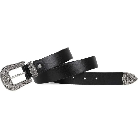 ❤️Women Black Vintage  Western Design Ladies Waist Belt for Pants Jeans Dresses - Picture 3 of 6